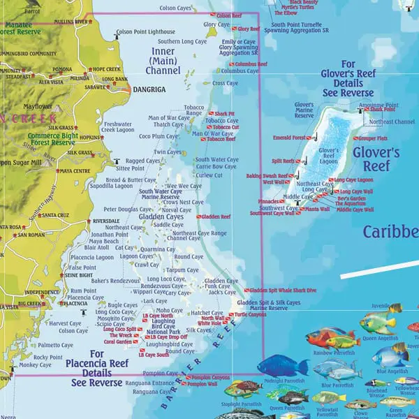 belize atoll map